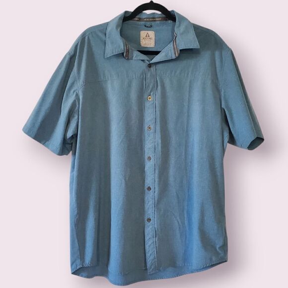 Ascend Stretch Breathable Fabric Short Sleeve Button Front Shirt Bundle Men's XL - Picture 2 of 4